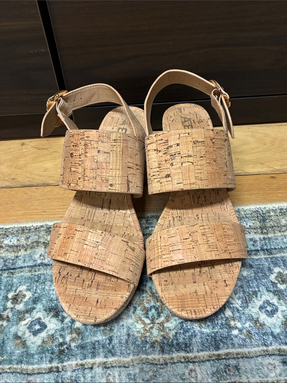 Aerosole’s Camera Cork Strap Women’s Heeled Sandals